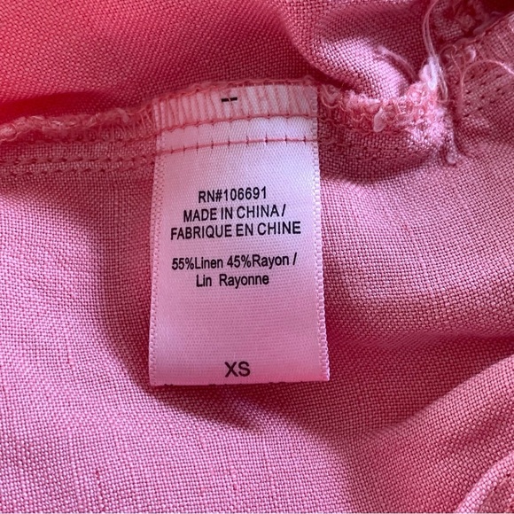 YOUNG,‎ FABULOUS, & BROKE *NWT* Coral Linen Blend Jumpsuit - Size XS - Picture 5 of 6